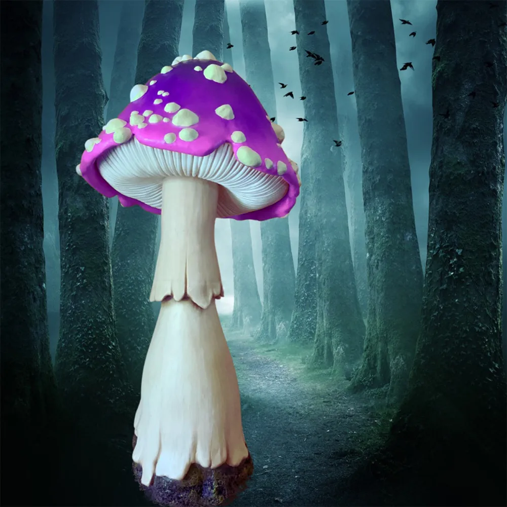Handmade Glowing Mushrooms | Hand Painted Art | Garden Decoration
