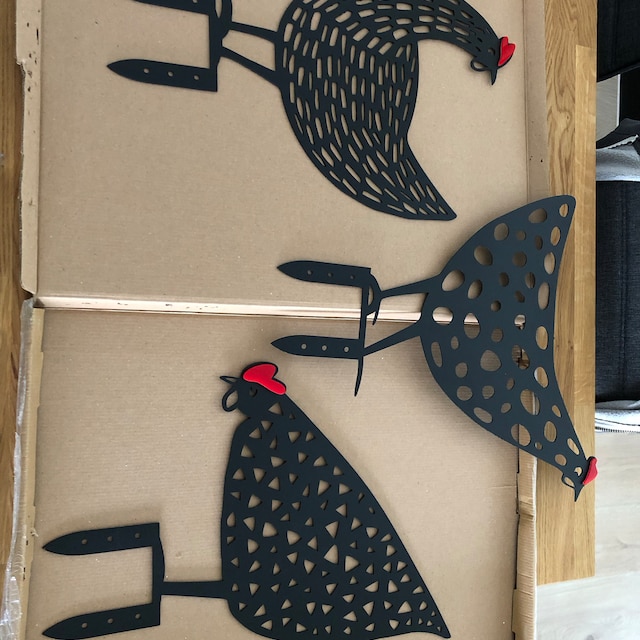 Chicken Yard Metal Art Decoration