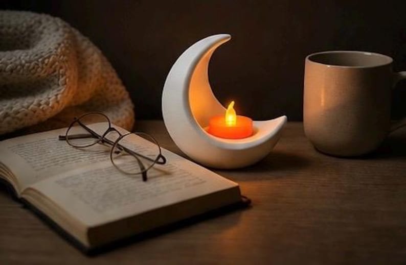 Crescent Moon Tea Light Holder