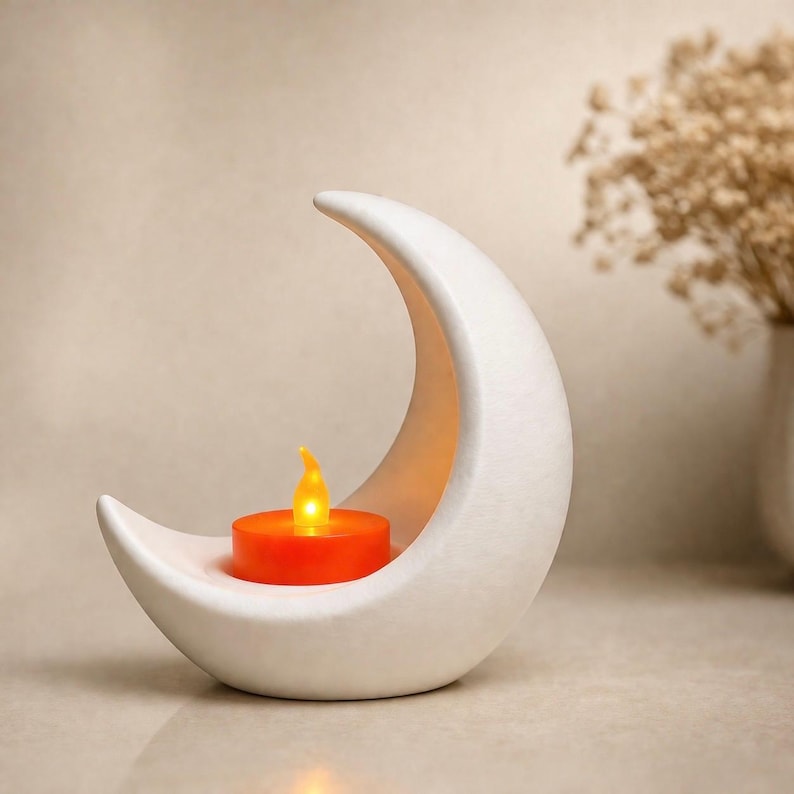 Crescent Moon Tea Light Holder