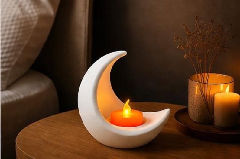 Crescent Moon Tea Light Holder