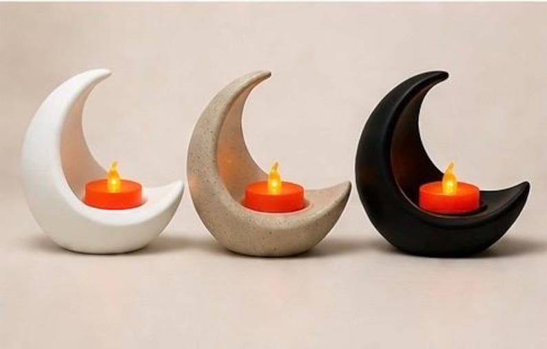 Crescent Moon Tea Light Holder