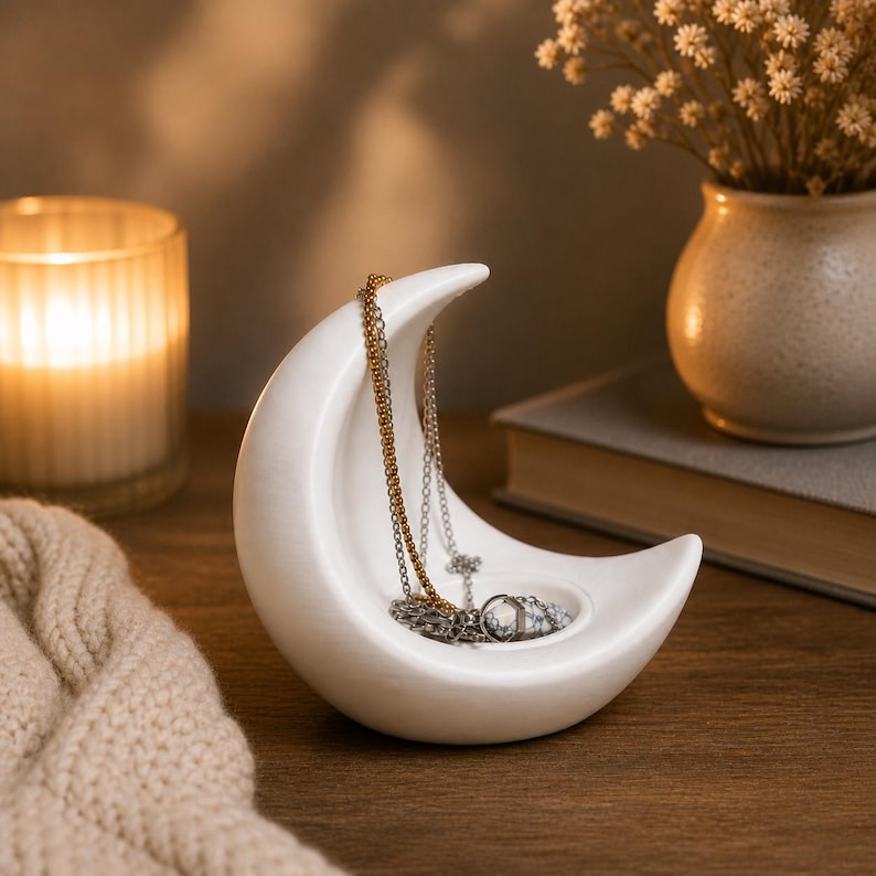 Crescent Moon Tea Light Holder