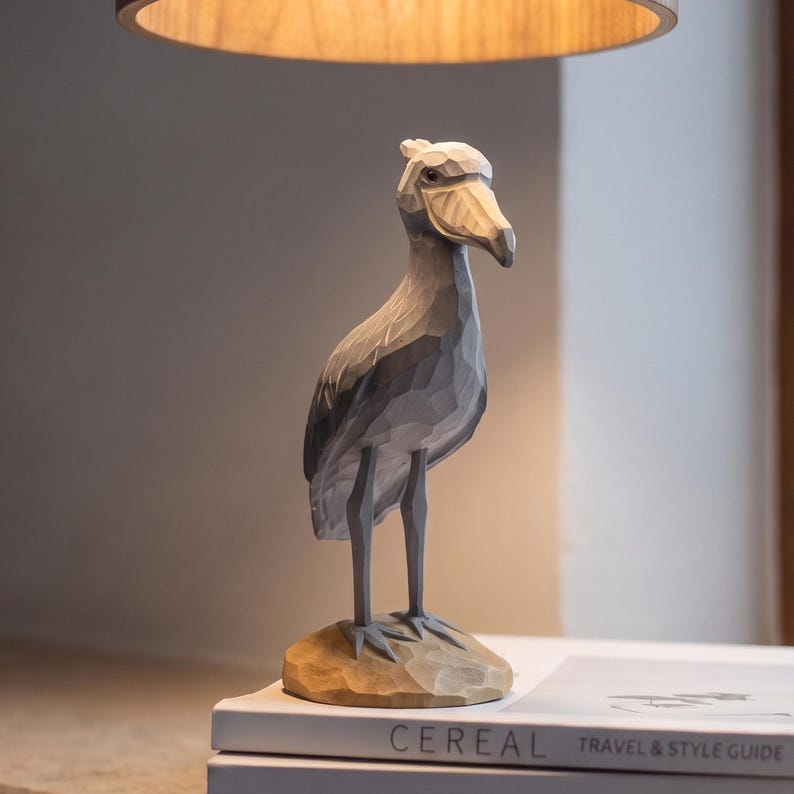 Toucan wood bird sculpture unique desktop ornament