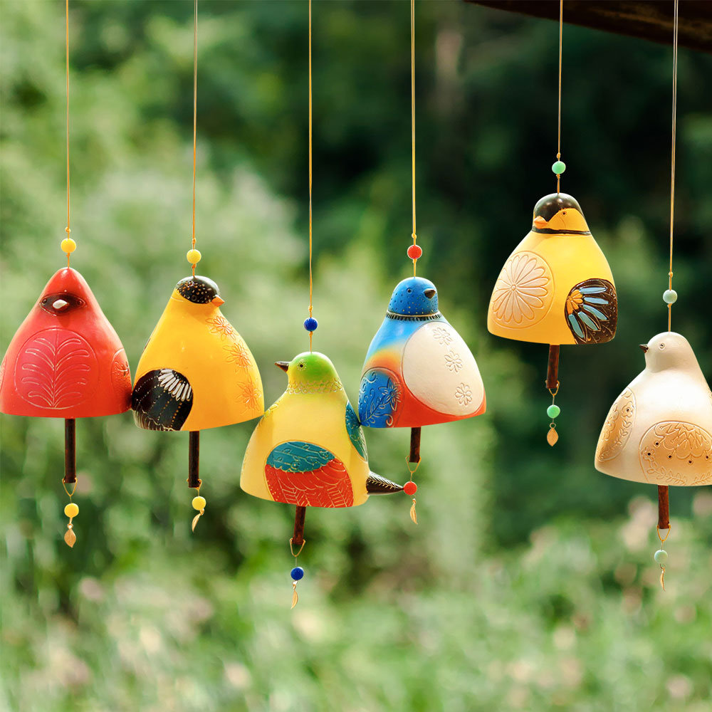 Vintage bird wind chimes
