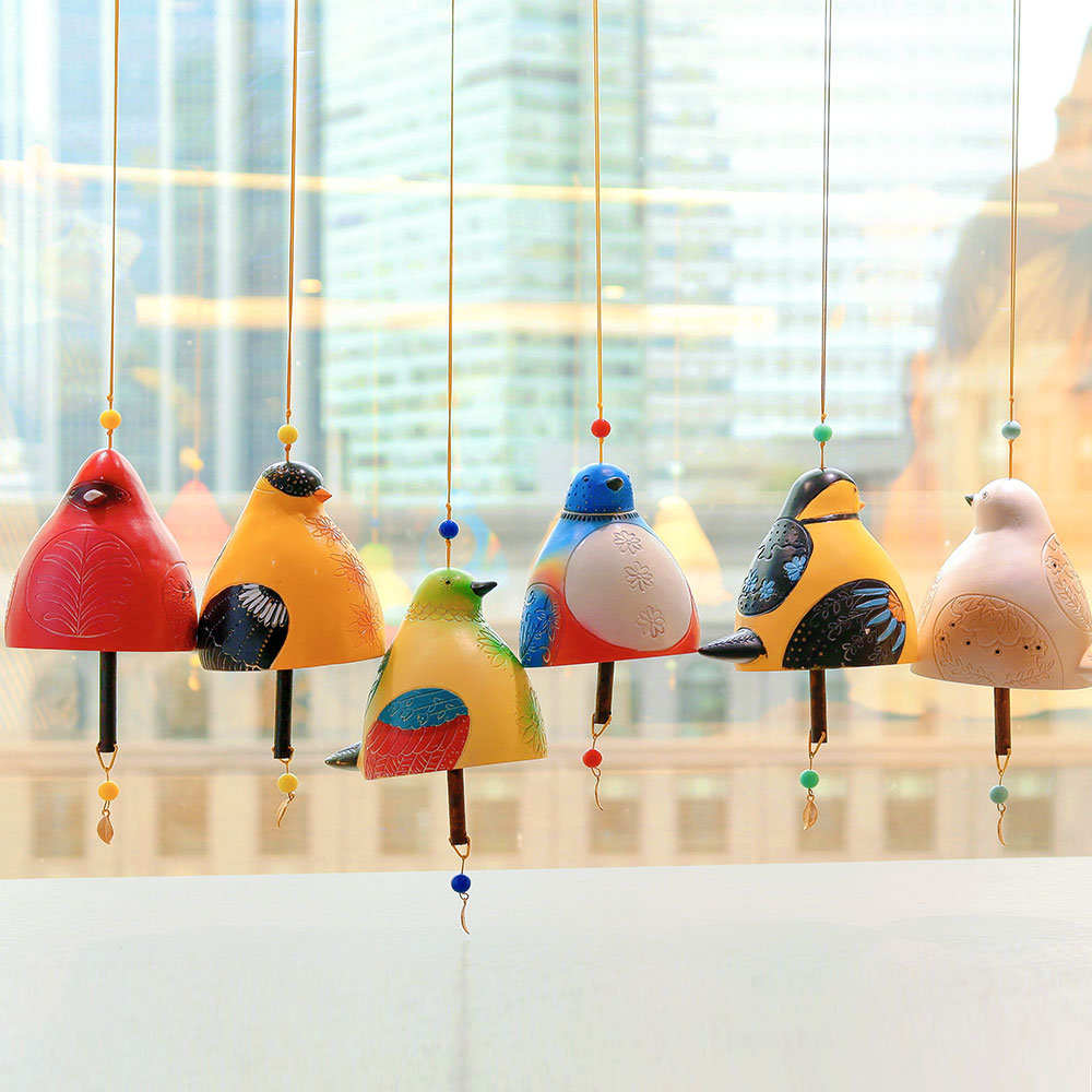 Vintage bird wind chimes