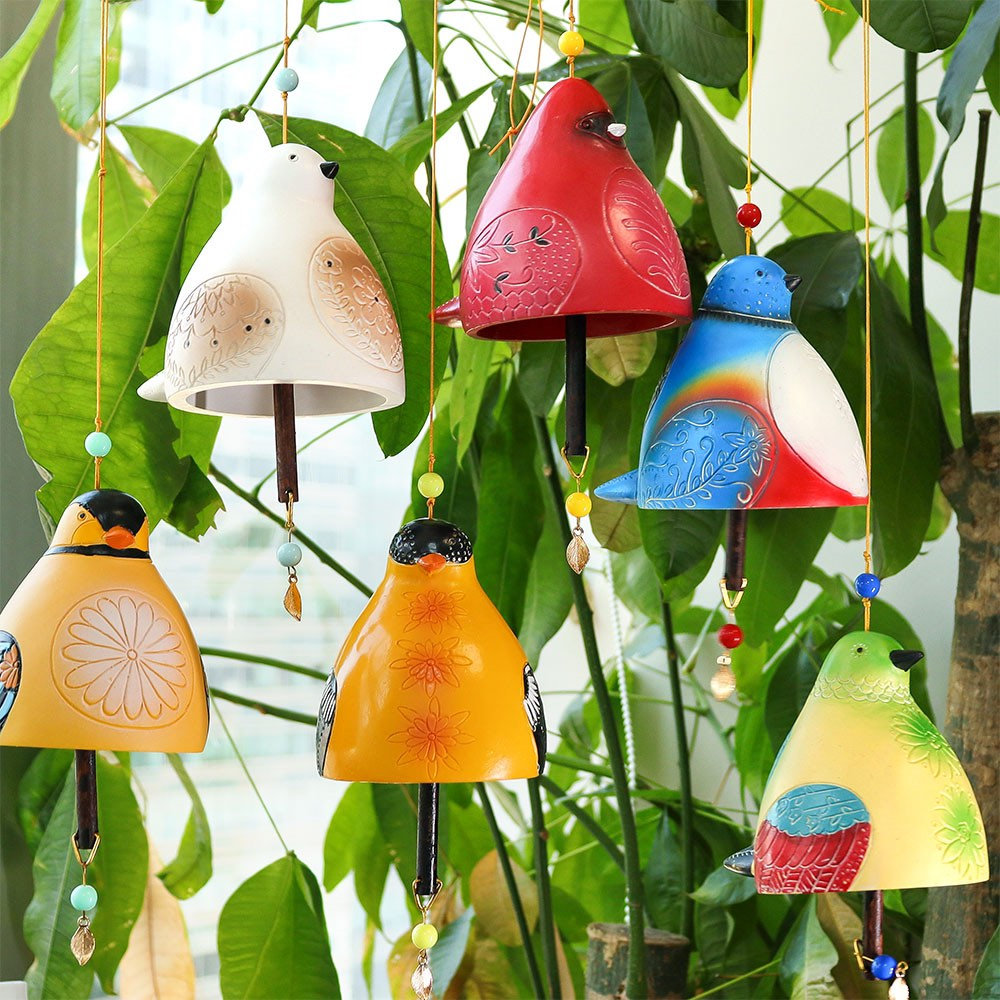 Vintage bird wind chimes