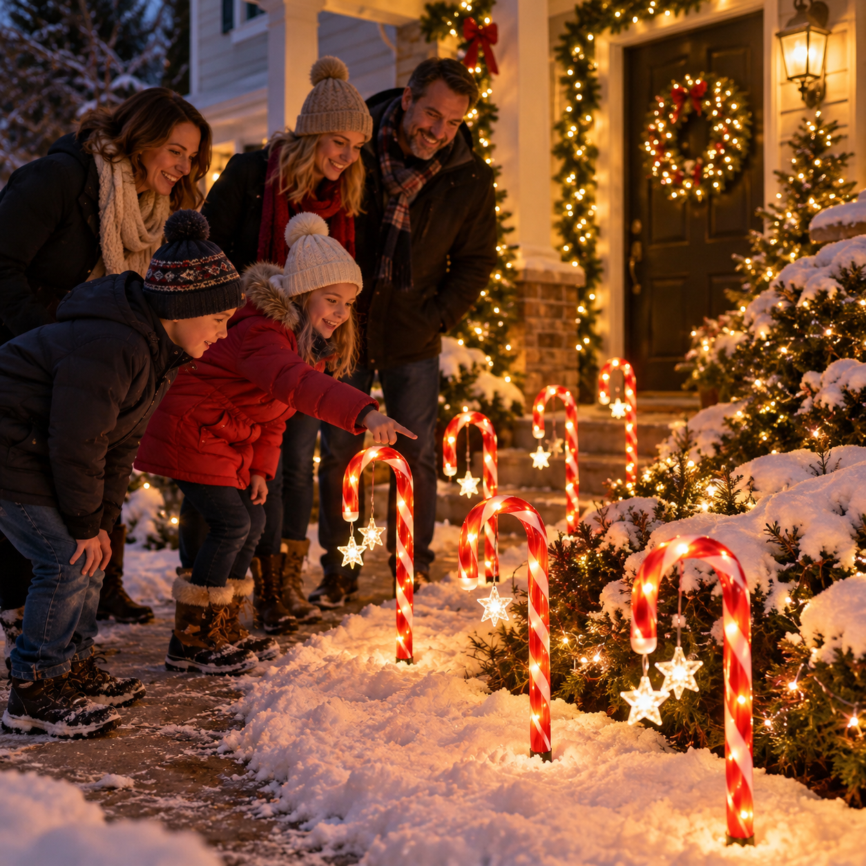 🔥Christmas Special Offer 50% OFF🎅🍬Solar-Powered LED Christmas Candy Cane Pathway Lights 