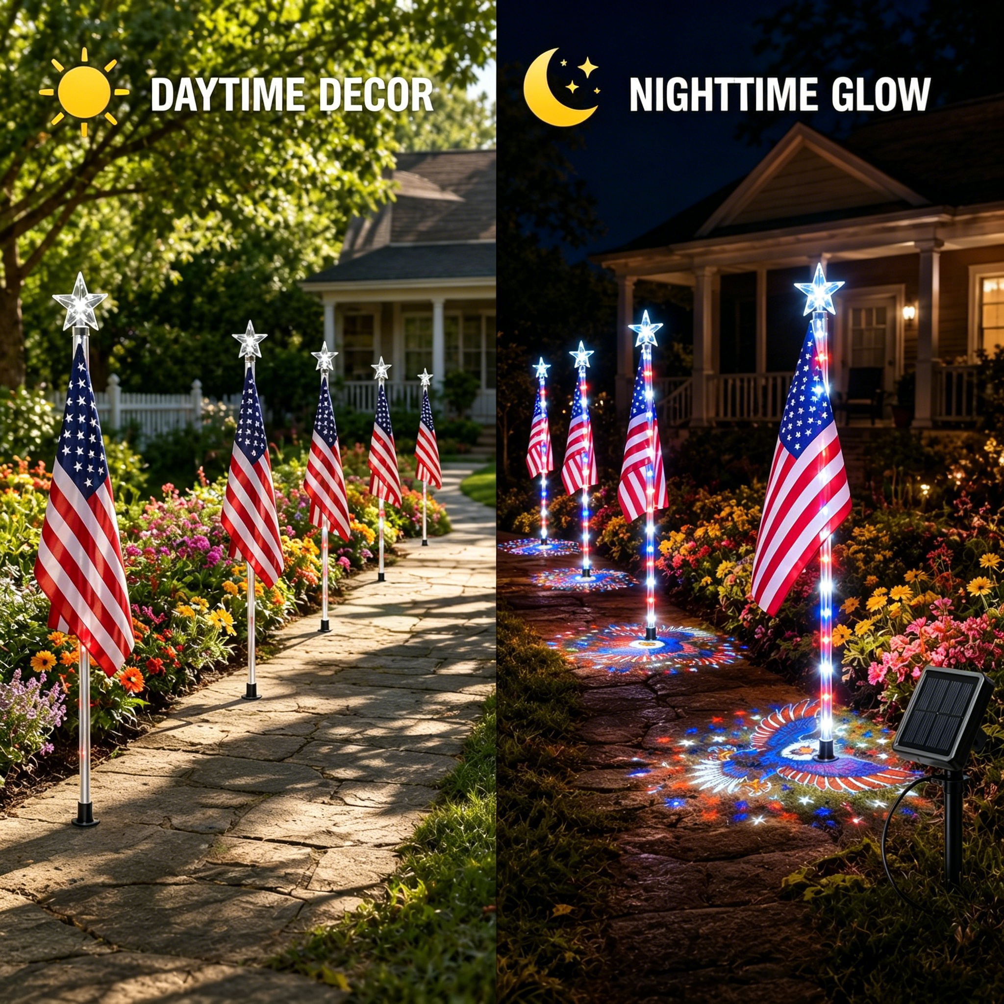 ✨Last Day: 49% OFF🔥 American Flag Pathway Lights –for 250th Independence Celebration 🇺🇸