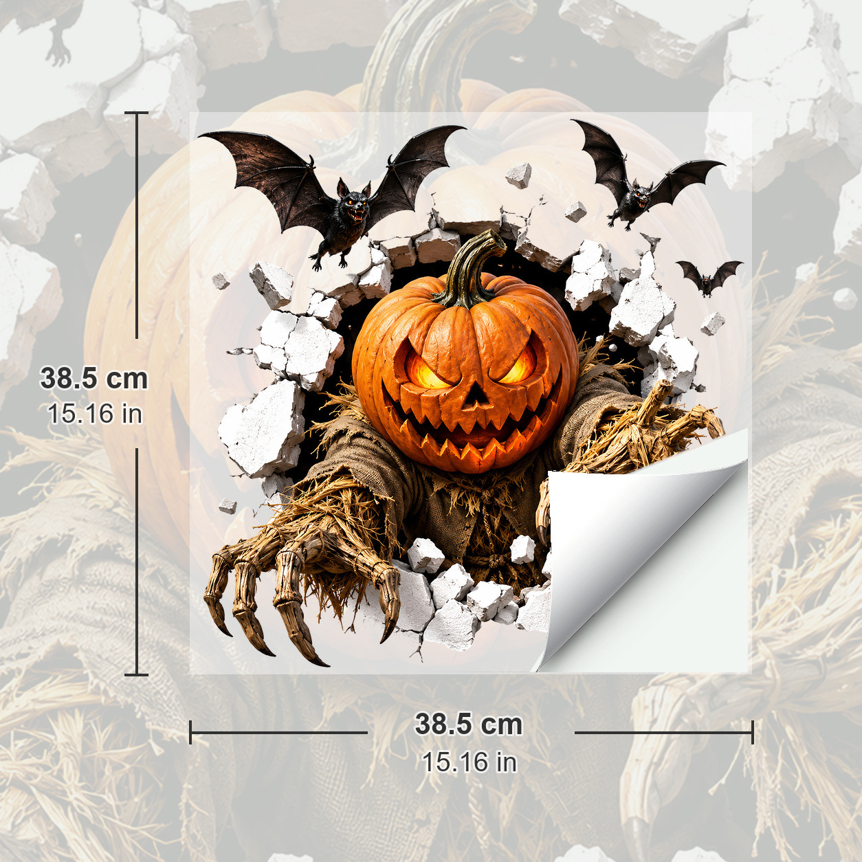 🎃👻Halloween Break-In 3D Wall Decals