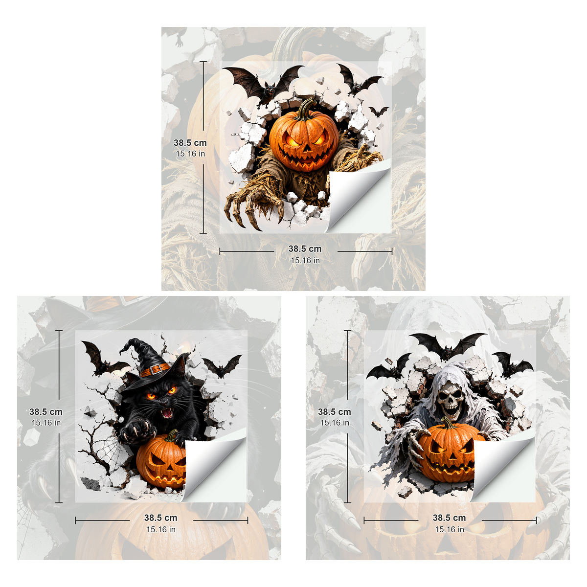 🎃👻Halloween Break-In 3D Wall Decals