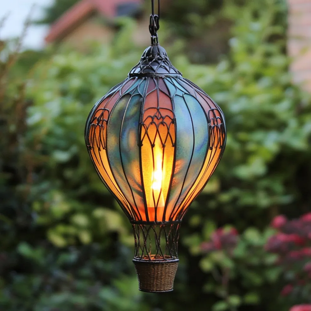 Solar Hot Air Balloon Vintage Lantern