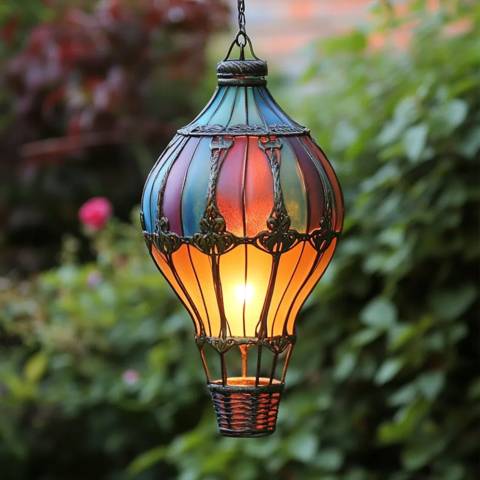 Solar Hot Air Balloon Vintage Lantern