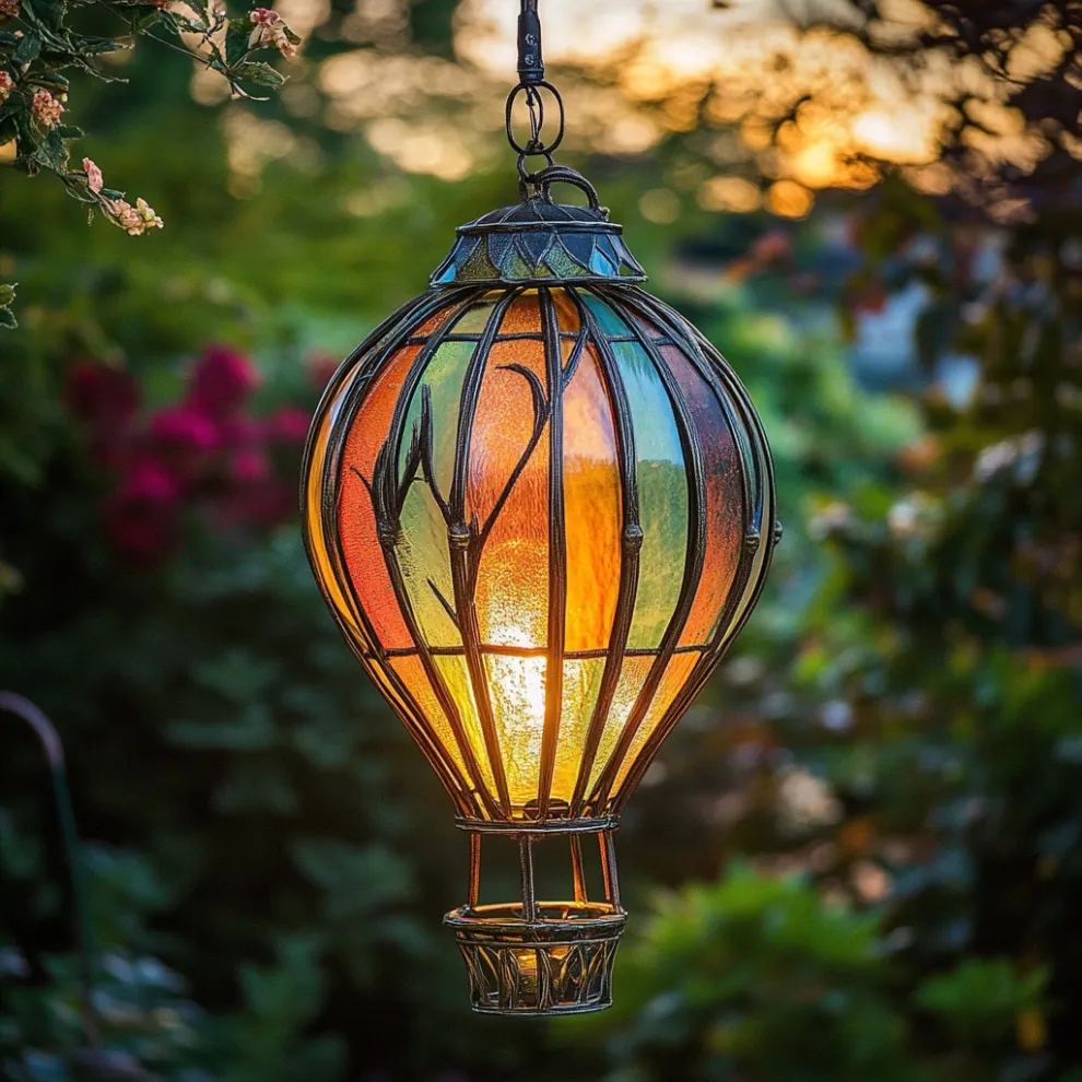 Solar Hot Air Balloon Vintage Lantern