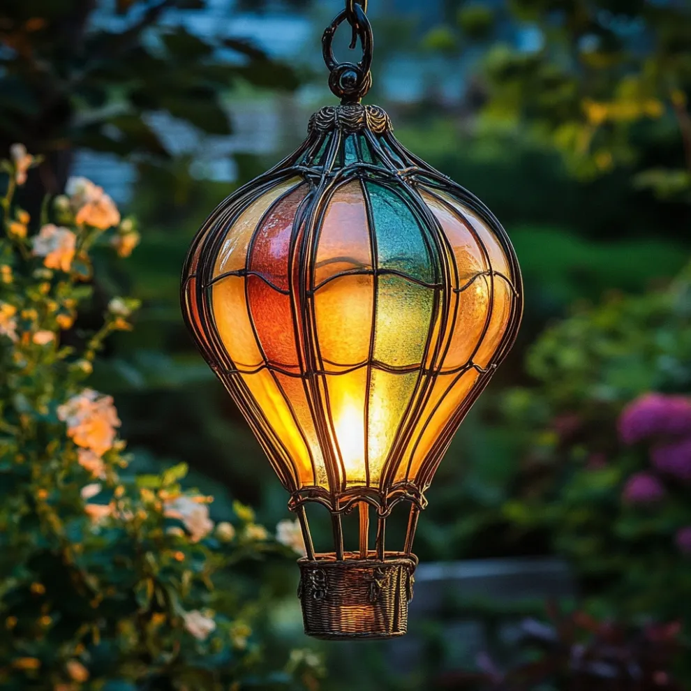 Solar Hot Air Balloon Vintage Lantern