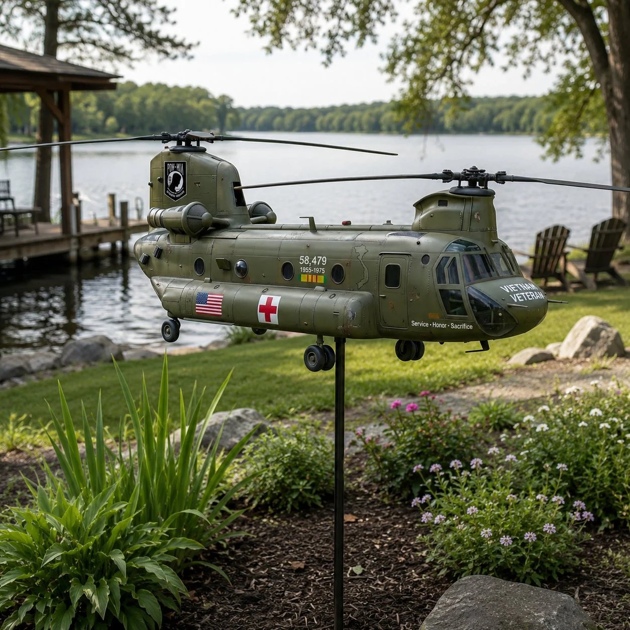 🏆Last Day Promo: 49% OFF 🎖️-Vietnam Veteran CH-47 Chinook Helicopter Wind Spinner