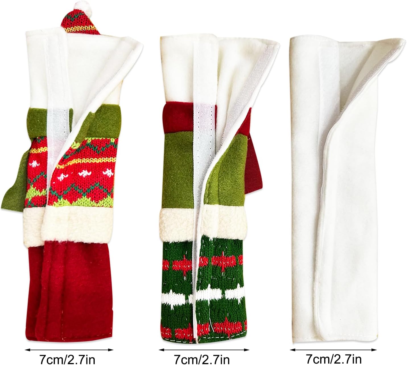 3 Piece Set Christmas Snowman Refrigerator Door Handle Covers