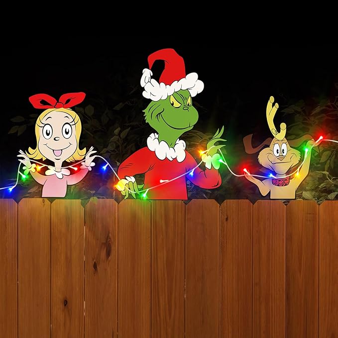3pcs Light Up Christmas Yard Decorations