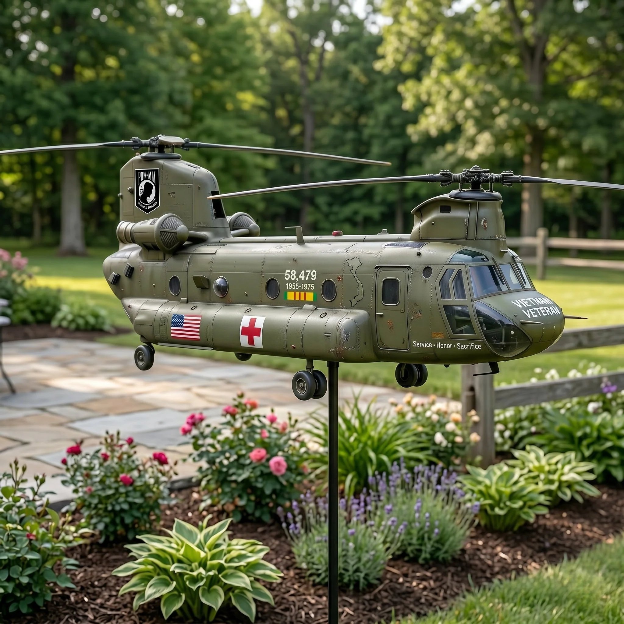 🏆Last Day Promo: 49% OFF 🎖️-Vietnam Veteran CH-47 Chinook Helicopter Wind Spinner