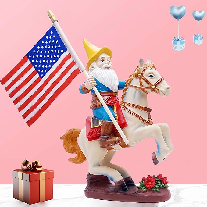 American Flag Gnomes Garden Decor | Hand-painted art