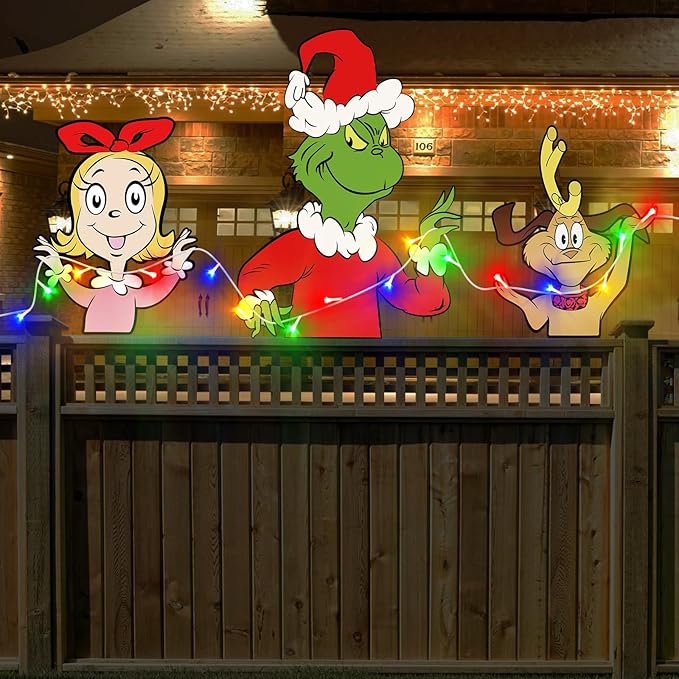 3pcs Light Up Christmas Yard Decorations