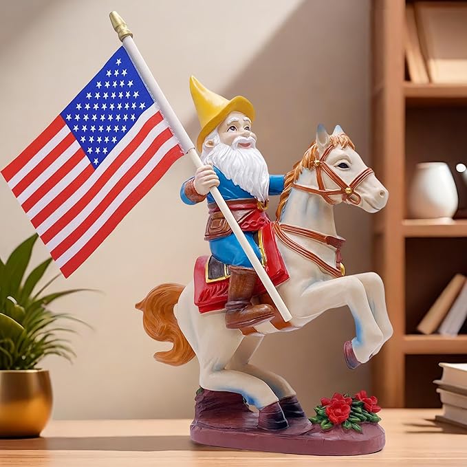 American Flag Gnomes Garden Decor | Hand-painted art