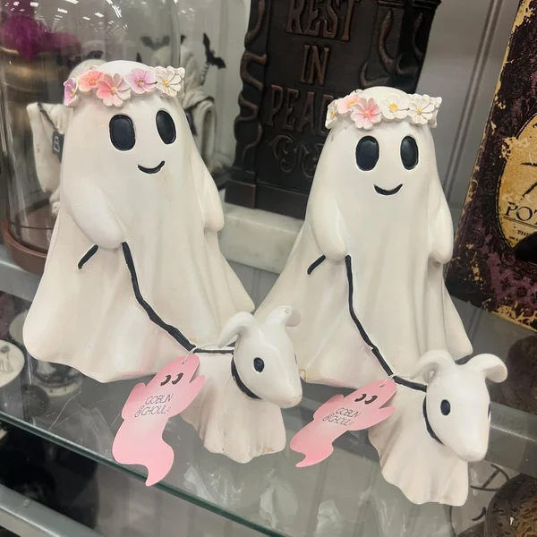 👻2024 Ghost Walking Dog Statue | Resin Art | Hand Painted Art