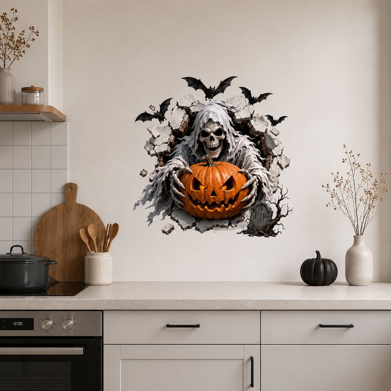 🎃👻Halloween Break-In 3D Wall Decals