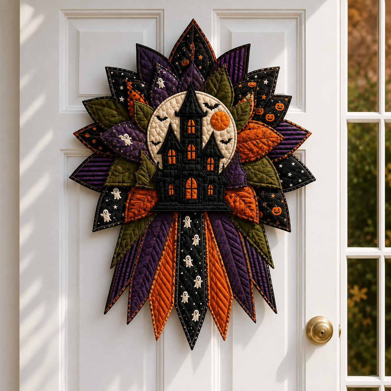 🎉 Holiday Celebration 50% OFF 🎃– Festive Quilted Halloween Door Hanging DIY Sewing Kit