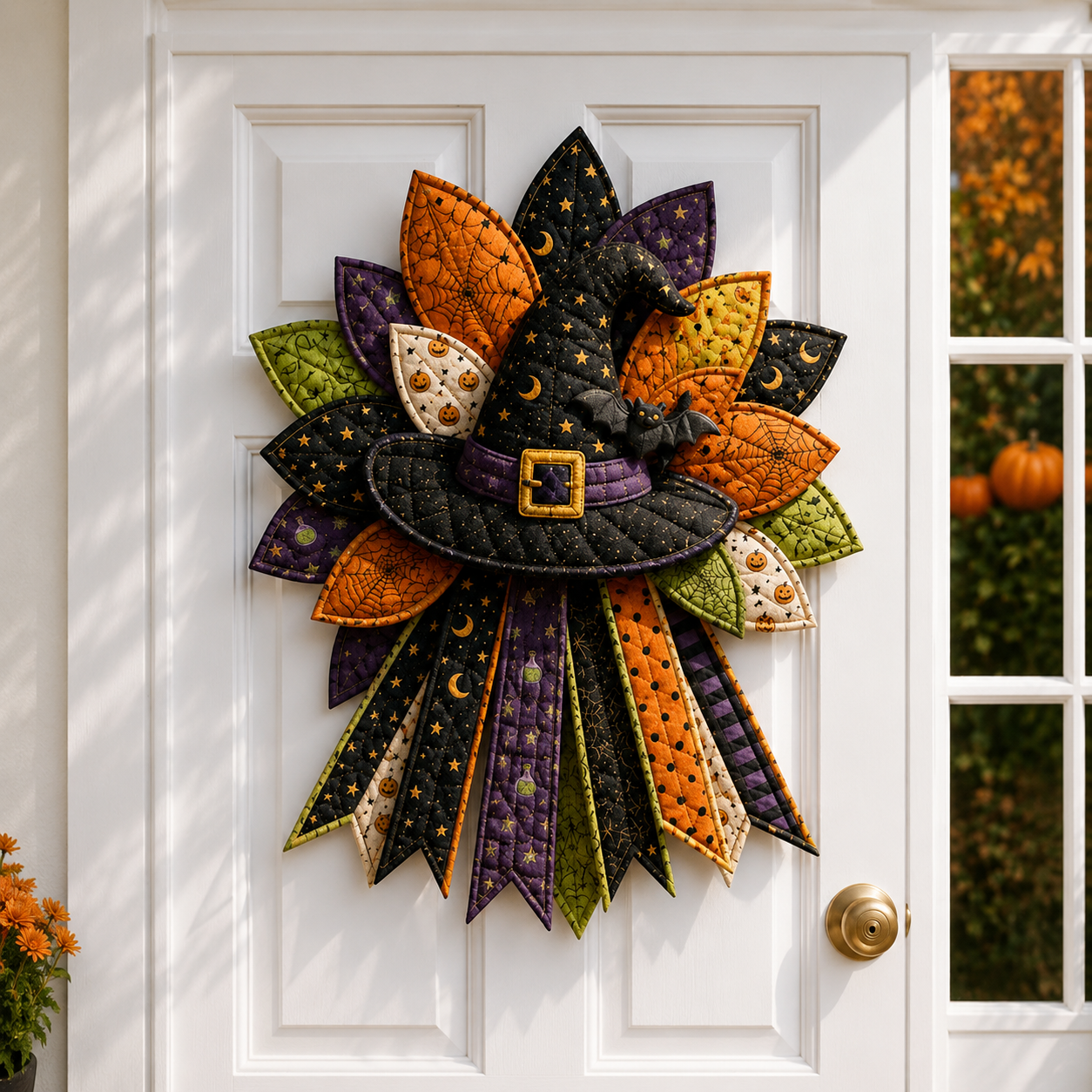 🎉 Holiday Celebration 50% OFF 🎃– Festive Quilted Halloween Door Hanging DIY Sewing Kit