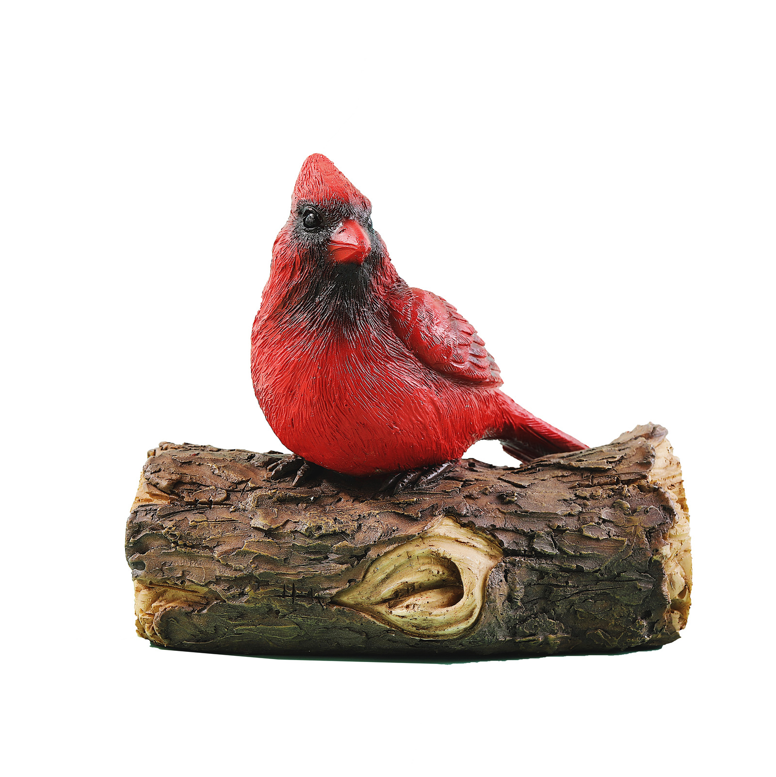 Cardinal Resin Statue | Tree Hugger | Hand Painted Art