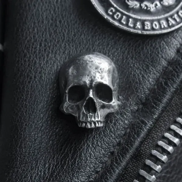 💀100% Handmade - Vintage Gothic Skull Brooch