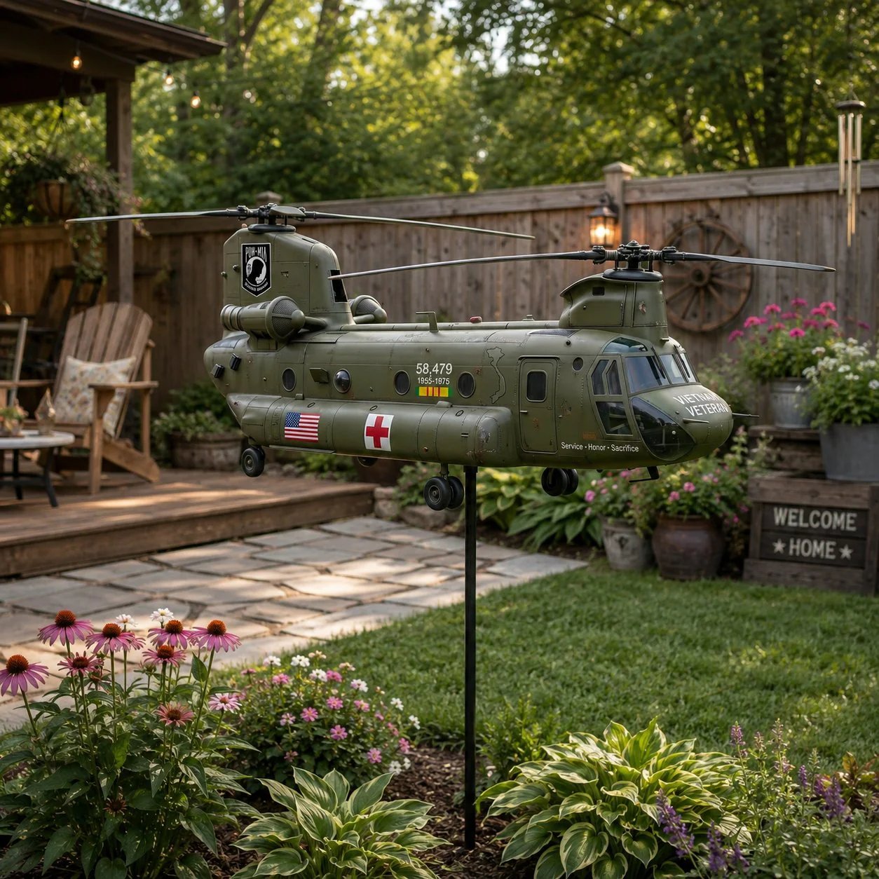 🏆Last Day Promo: 49% OFF 🎖️-Vietnam Veteran CH-47 Chinook Helicopter Wind Spinner