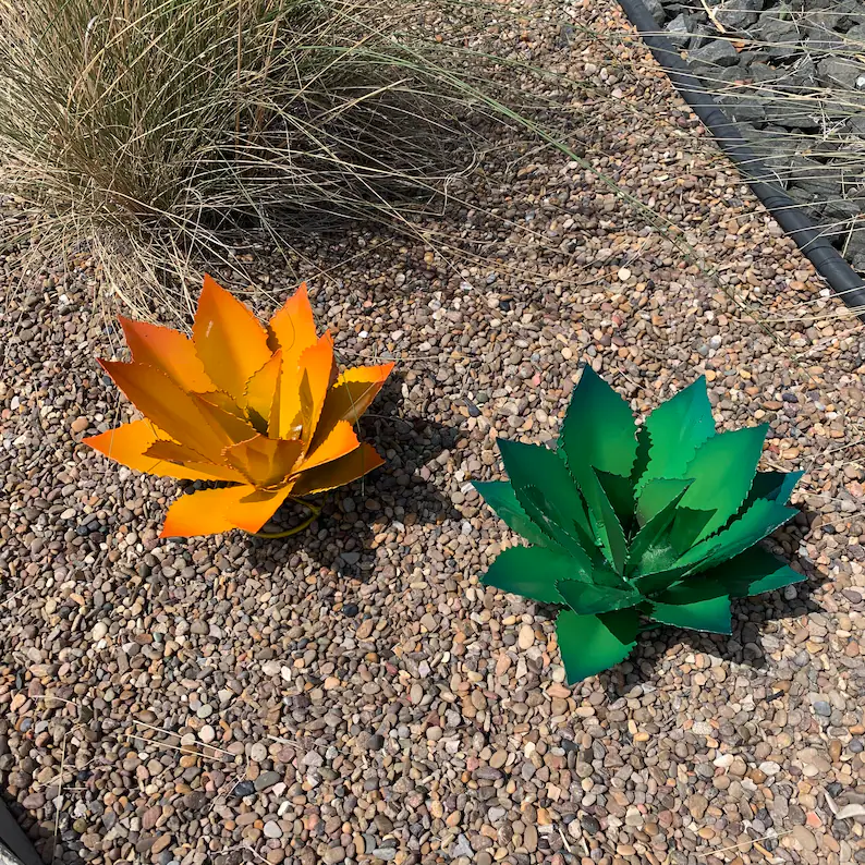 Decorative Metal Agave (Cupreate) - Garden Art