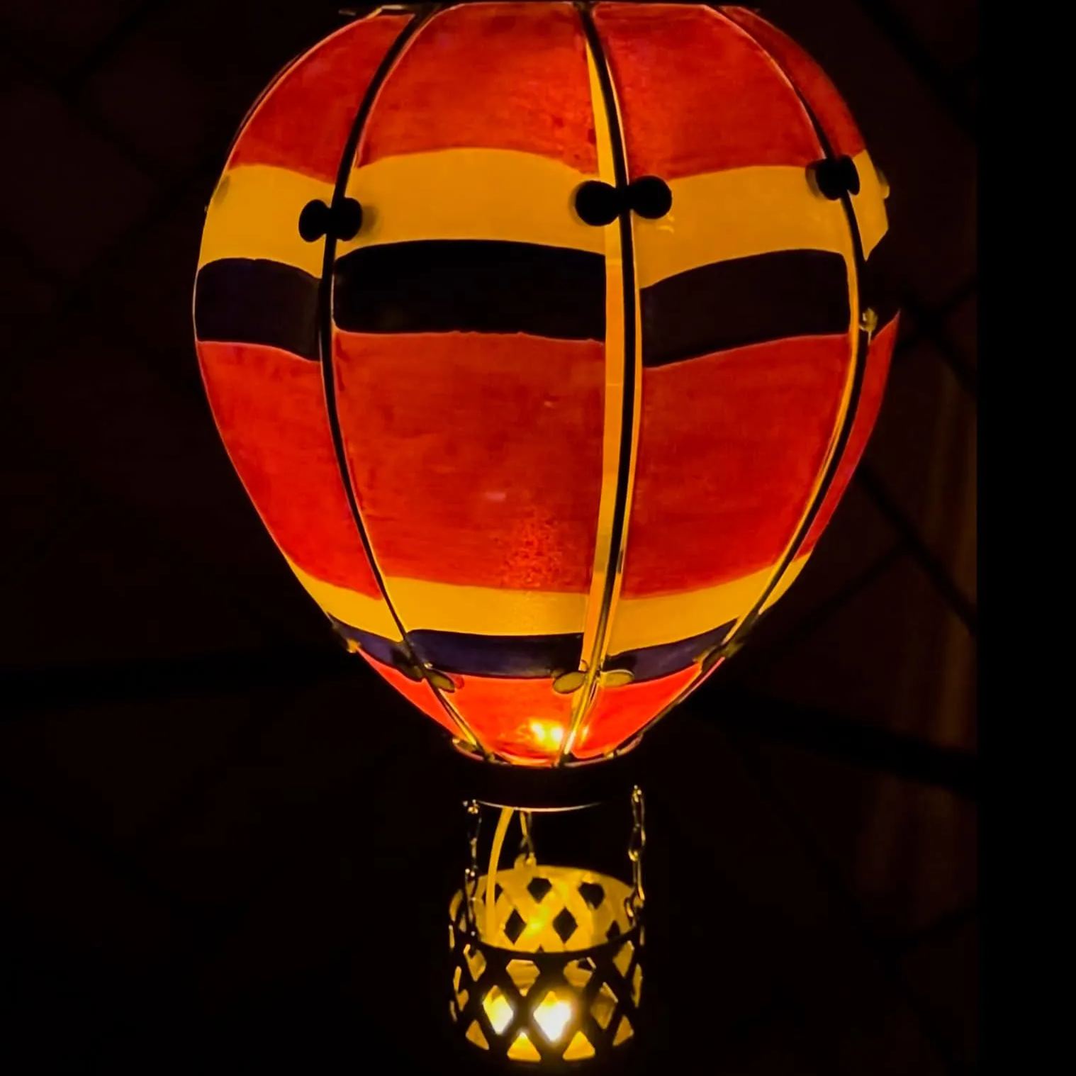 Solar Hot Air Balloon Lantern - Stripes