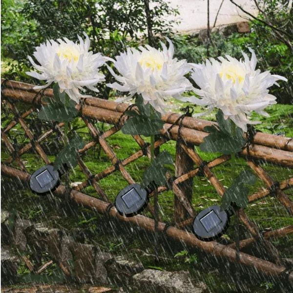 29.5" Chrysanthemum Solar Garden Stake LED