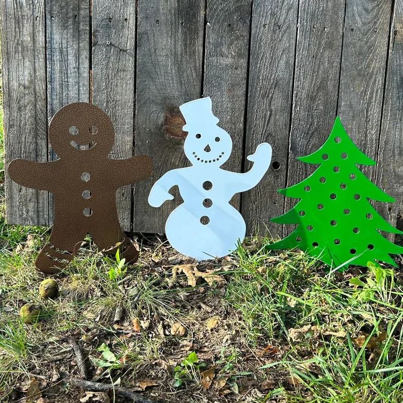 Metal Christmas Garden Stake