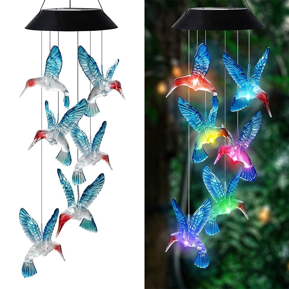 ✨Hummingbird Wind Chime Solar Lights