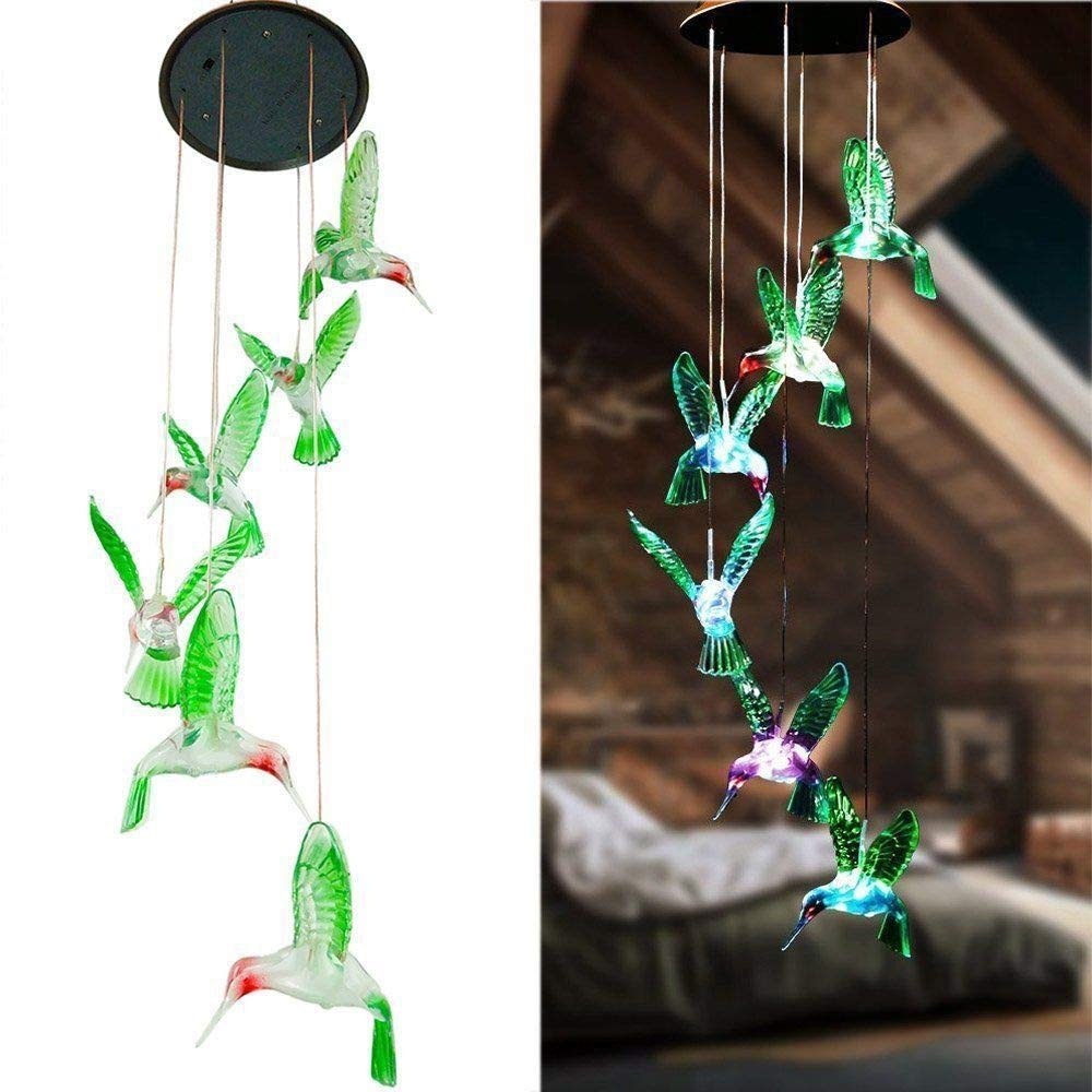 ✨Hummingbird Wind Chime Solar Lights
