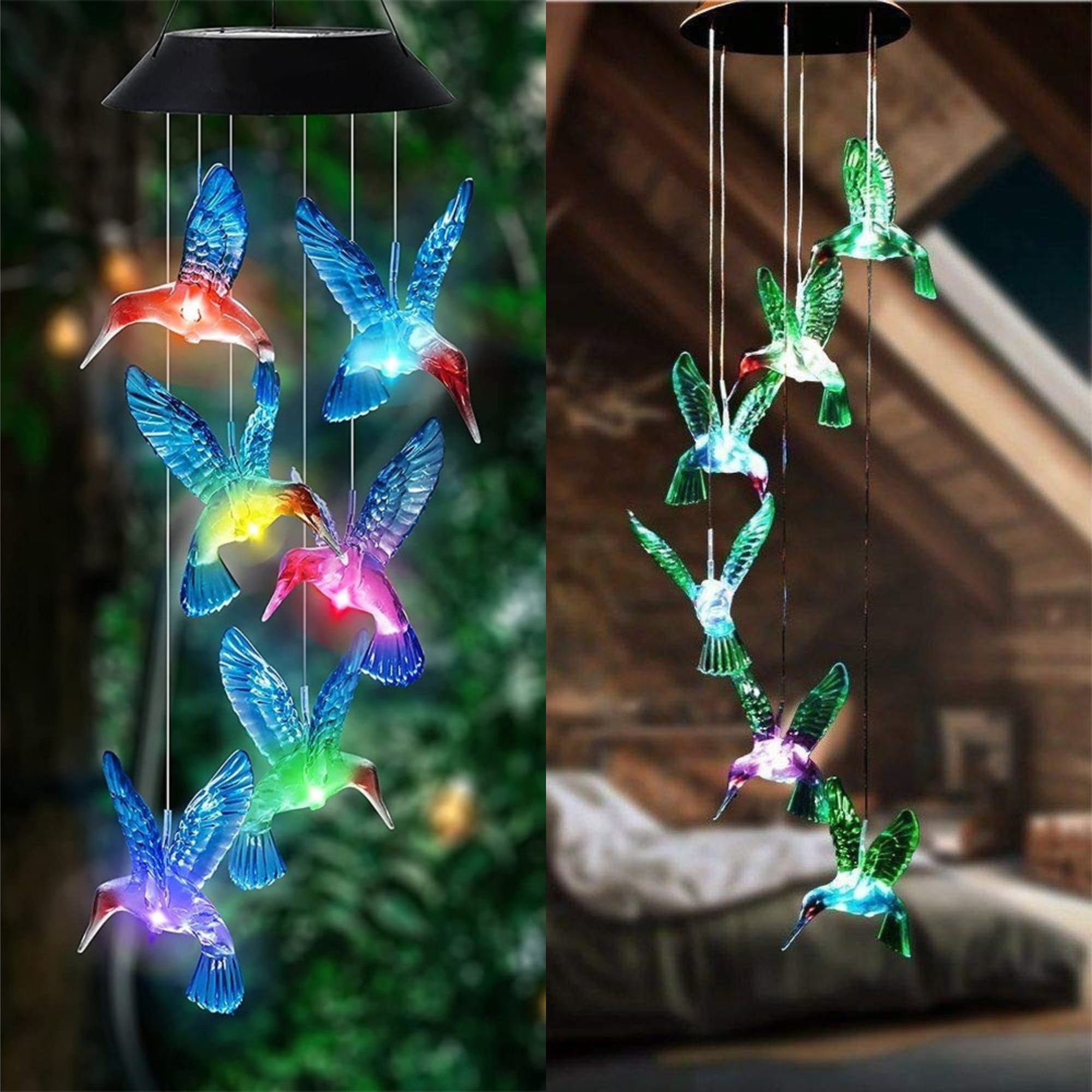 ✨Hummingbird Wind Chime Solar Lights