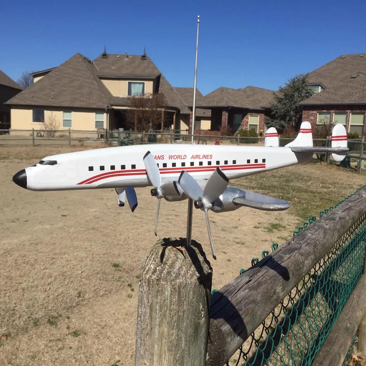Lockheed Constellation Aircraft Garden Art Decor