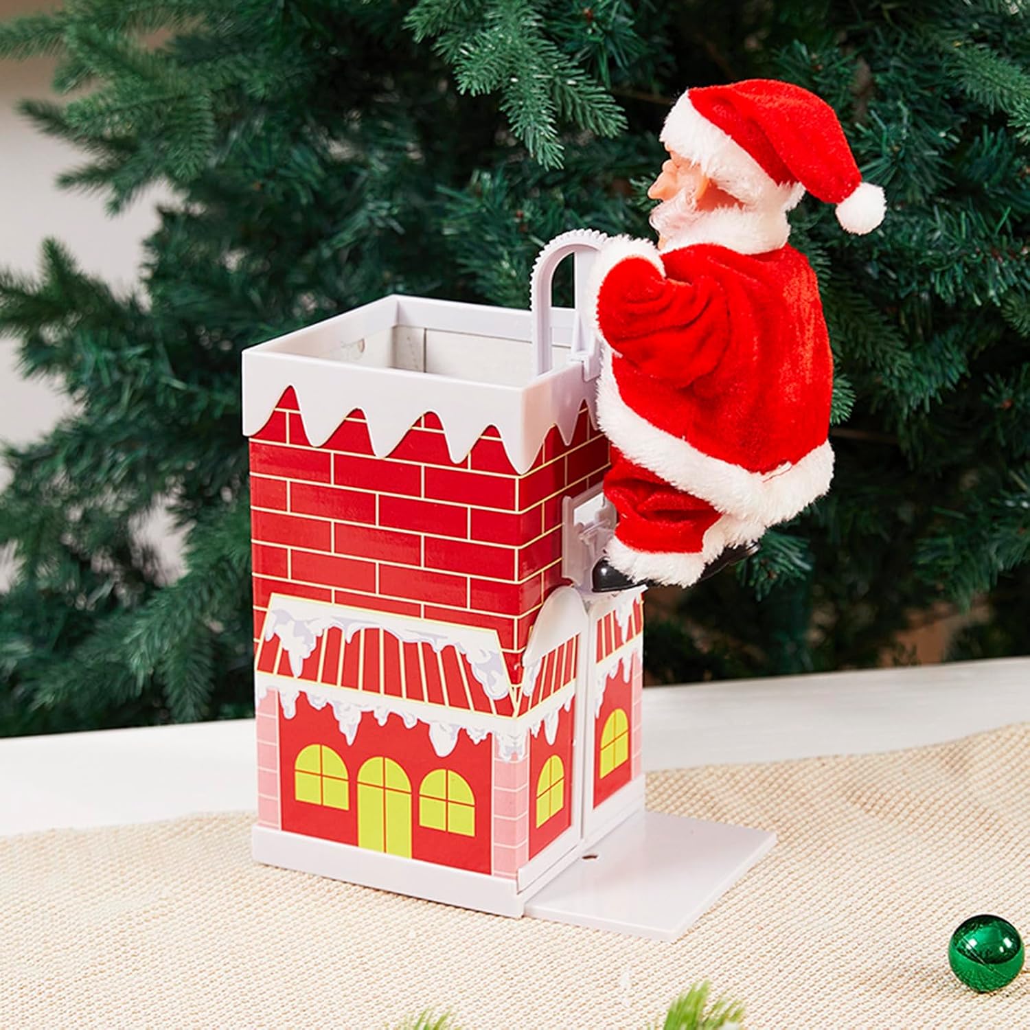 Climbing Chimney Santa Claus
