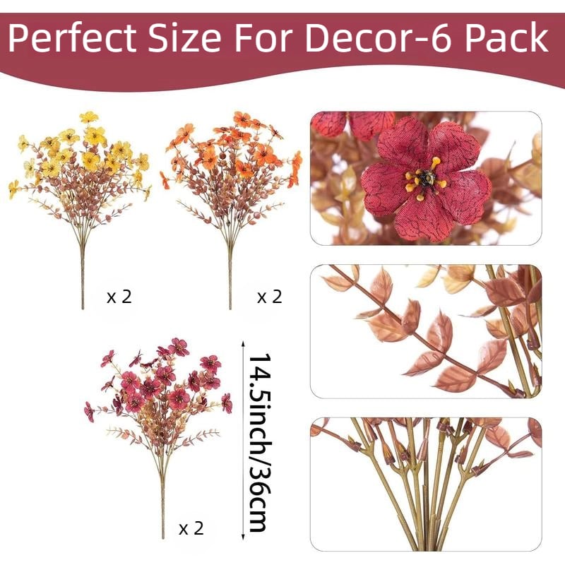 🔥Last Day 70% OFF - 🍁UV-Resistant Artificial Daisy Flowers  for Fall Decor Halloween