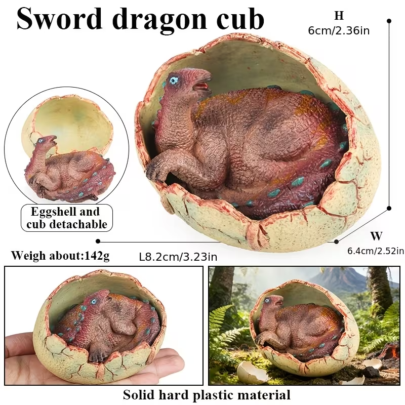 🦖Last day up to 49% OFF - 1 PC Broken Shell Dinosaur Egg Jurassic Sculpture Ornament - Home and Desktop Decoration Ornaments and Props
