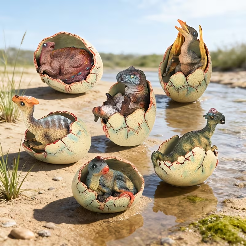 🦖Last day up to 49% OFF - 1 PC Broken Shell Dinosaur Egg Jurassic Sculpture Ornament - Home and Desktop Decoration Ornaments and Props