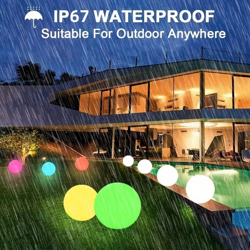 Last Day Up To 70% Off｜8'' RGB Solar Globe Lights, 16 Colors Changing Waterproof Garden Light with Remote