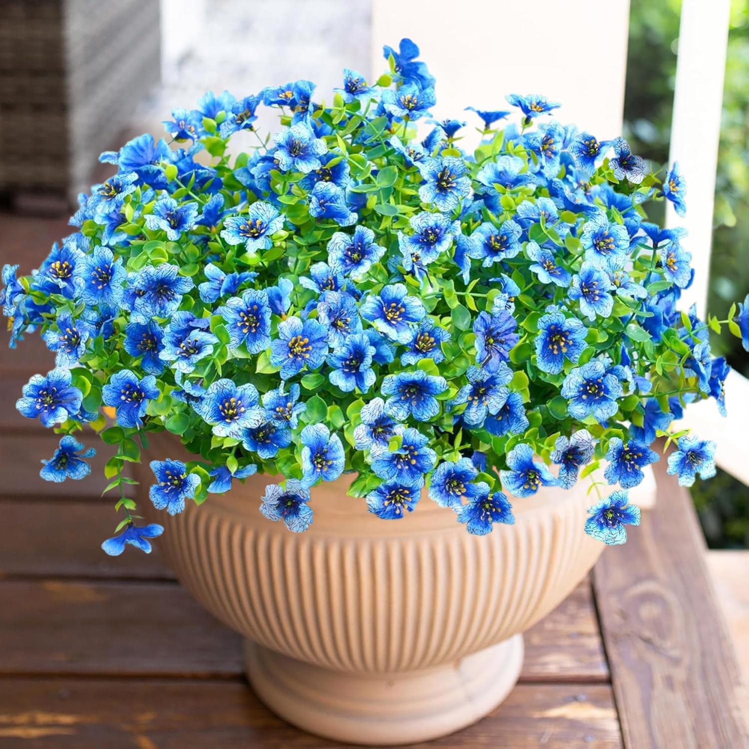 Last day up to 60% off 🔥 12 Bundles HyeFlora Daisy & Eucalyptus – Realistic, UV Resistant, Perfect for Porch 🌼🏡