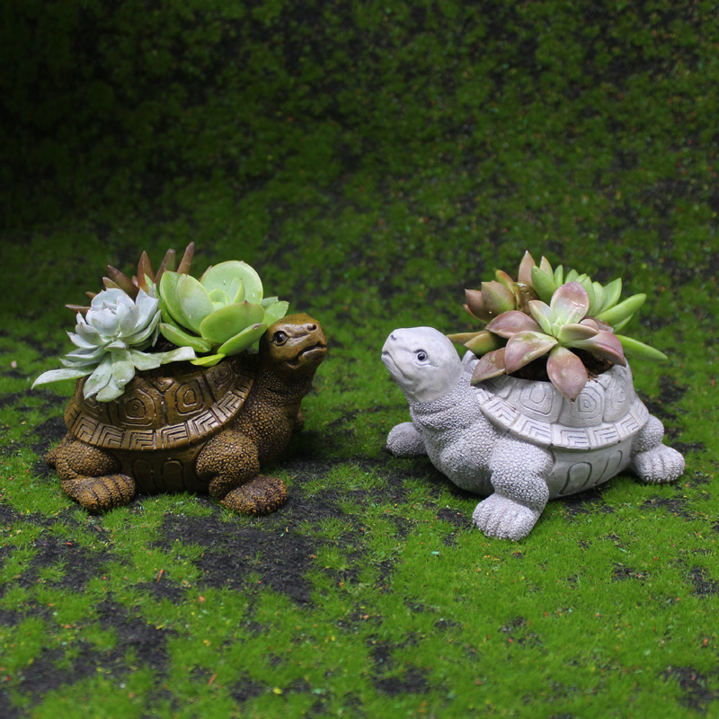 🐢 Adorable Tortoise Planter | Perfect for Succulents & Cacti 🌵