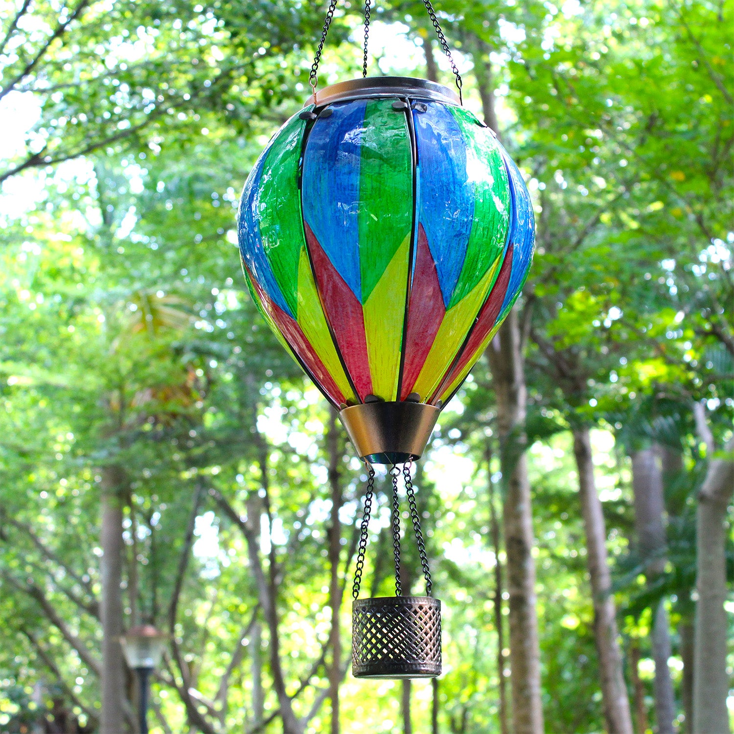 Handmade Hot Air Balloon Solar Flame Lantern-Horizon Ombre