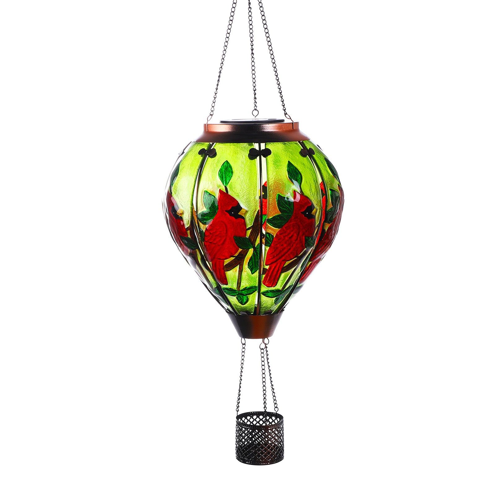 Handmade Hot Air Balloon Solar Flame Lantern-Cardinal
